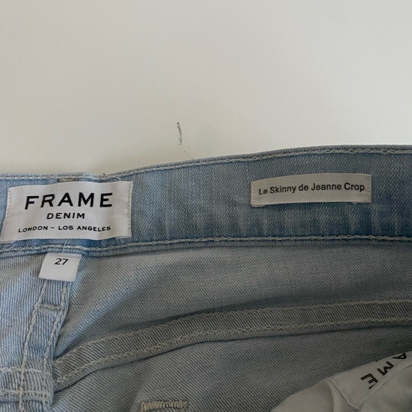 Frame Lennox Le Skinny de Jeanne Crop Denim Jeans Size 27 - Picture 6 of 7
